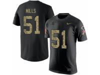 Youth Nike Carolina Panthers #51 Sam Mills Black Camo Salute to Service T-Shirt