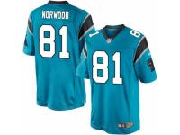 Youth Nike Carolina Panthers #81 Kevin Norwood Limited Blue Alternate NFL Jersey
