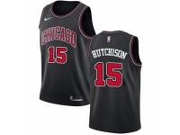 Youth Nike Chicago Bulls #15 Chandler Hutchison  Black NBA Jersey Statement Edition