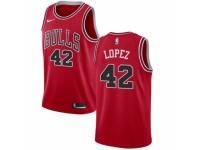 Youth Nike Chicago Bulls #42 Robin Lopez  Red Road NBA Jersey - Icon Edition