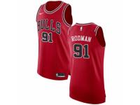 Youth Nike Chicago Bulls #91 Dennis Rodman Red Road NBA Jersey - Icon Edition