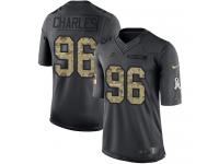 Youth Nike Detroit Lions #96 Stefan Charles Limited Black 2016 Salute to Service NFL Jersey