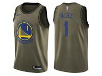 Youth Nike Golden State Warriors #1 JaVale McGee Swingman Green Salute to Service NBA Jersey