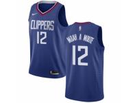 Youth Nike Los Angeles Clippers #12 Luc Mbah a Moute  Blue NBA Jersey - Icon Edition