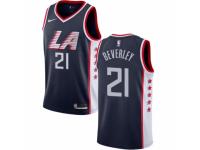Youth Nike Los Angeles Clippers #21 Patrick Beverley  Navy Blue NBA Jersey - City Edition