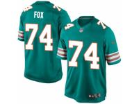 Youth Nike Miami Dolphins #74 Jason Fox Limited Aqua Green Alternate NFL Jersey