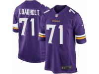 Youth Nike Minnesota Vikings #71 Phil Loadholt Limited Purple Team Color NFL Jersey