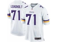Youth Nike Minnesota Vikings #71 Phil Loadholt Limited White NFL Jersey