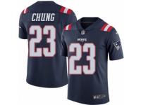 Youth Nike New England Patriots #23 Patrick Chung Limited Navy Blue Rush NFL Jersey