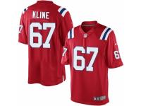 Youth Nike New England Patriots #67 Josh Kline Red Alternate NFL Jersey