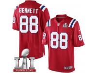 Youth Nike New England Patriots #88 Martellus Bennett Limited Red Alternate Super Bowl LI 51 NFL Jersey