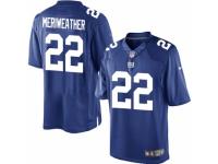 Youth Nike New York Giants #22 Brandon Meriweather Royal Blue Team Color NFL Jersey