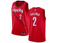 Youth Nike Portland Trail Blazers #2 Wade Baldwin Red  Jersey - Earned Edition