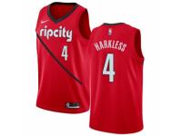 Youth Nike Portland Trail Blazers #4 Moe Harkless Red  Jersey - Earned Edition