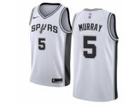 Youth Nike San Antonio Spurs #5 Dejounte Murray White Home NBA Jersey - Association Edition