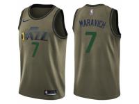 Youth Nike Utah Jazz #7 Pete Maravich Swingman Green Salute to Service NBA Jersey