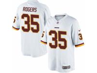Youth Nike Washington Redskins #35 Justin Rogers Limited White NFL Jersey