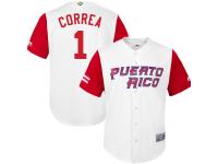 Youth Puerto Rico Baseball Carlos Correa Majestic White 2017 World Baseball Classic Jersey