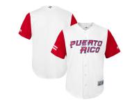Youth Puerto Rico Baseball Majestic White-Red 2017 World Baseball Classic Cool Base Team Jersey