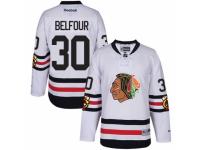 Youth Reebok Chicago Blackhawks #30 ED Belfour Premier White 2017 Winter Classic NHL Jersey