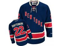 Youth Reebok New York Rangers #22 Kevin Shattenkirk Navy Blue Third Authentic NHL Jersey