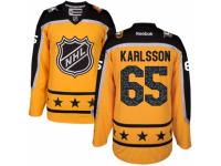 Youth Reebok Ottawa Senators #65 Erik Karlsson Yellow Atlantic Division 2017 All-Star NHL Jersey