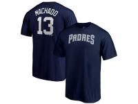 Youth San Diego Padres Manny Machado Majestic Navy Name & Number T-Shirt