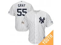 Youth Sonny Gray #55 New York Yankees 2017 Postseason White Cool Base Jersey