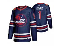 Youth Winnipeg Jets Eric Comrie 2019 Heritage Classic WHA Navy Jersey