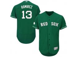 Green Celtic Hanley Ramirez Men #13 Majestic MLB Boston Red Sox Flexbase Collection Jersey