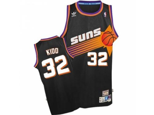 Men Adidas Phoenix Suns #32 Jason Kidd Swingman Black Throwback NBA Jersey
