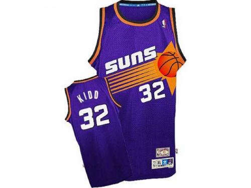 Men Adidas Phoenix Suns #32 Jason Kidd Swingman Purple Throwback NBA Jersey