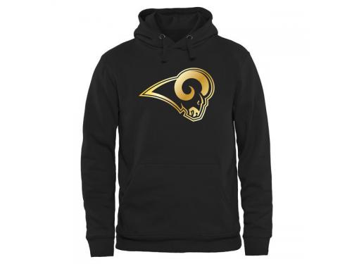 Men Los Angeles Rams Pro Line Black Gold Collection Pullover Hoodie