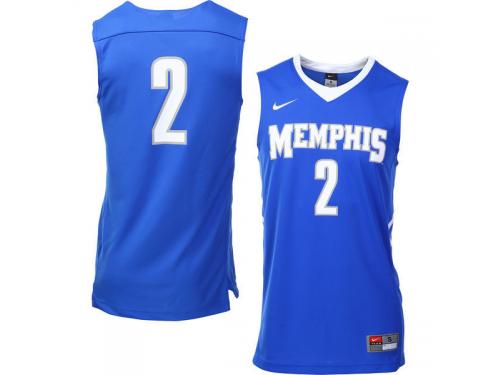Men Memphis Tigers #2 Nike Replica Jersey C Royal Blue