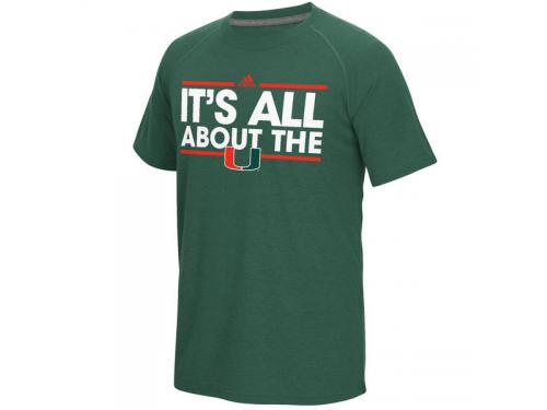 Men Miami Hurricanes adidas Dassler Local Ultimate climalite T-Shirt - Green