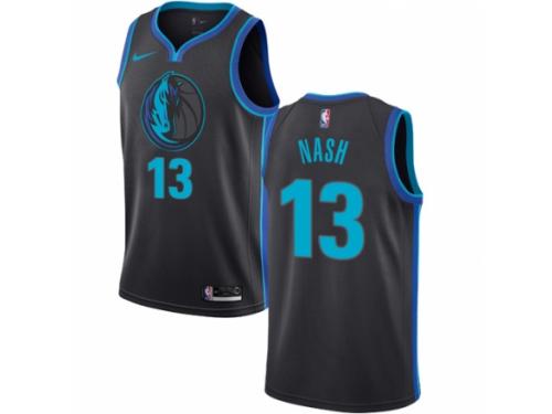 Men Nike Dallas Mavericks #13 Steve Nash Charcoal NBA Jersey - City Edition