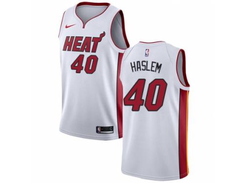 Men Nike Miami Heat #40 Udonis Haslem NBA Jersey - Association Edition