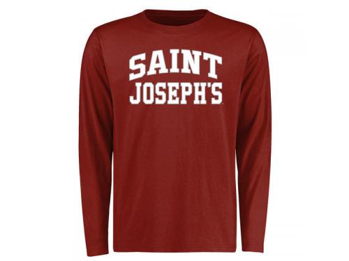 Men Saint Joseph Hawks Everyday Long Sleeve T-Shirt - Cardinal