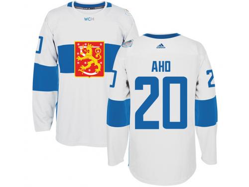 Men Team Finland #20 Sebastian Aho 2016 World Cup of Hockey White Adidas Jerseys