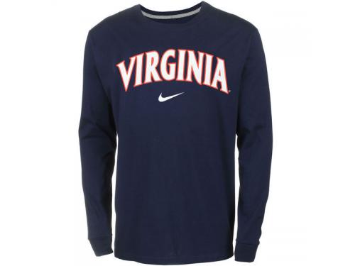 Men Virginia Cavaliers Nike Wordmark Long Sleeve T-Shirt - Navy Blue