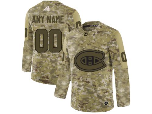 Men's Montreal Canadiens Adidas Customized Limited 2019 Camo Salute to Service Jersey