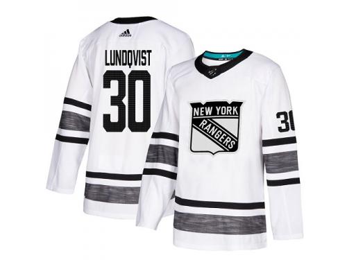 Men's New York Rangers #30 Henrik Lundqvist Adidas White Authentic 2019 All-Star NHL Jersey