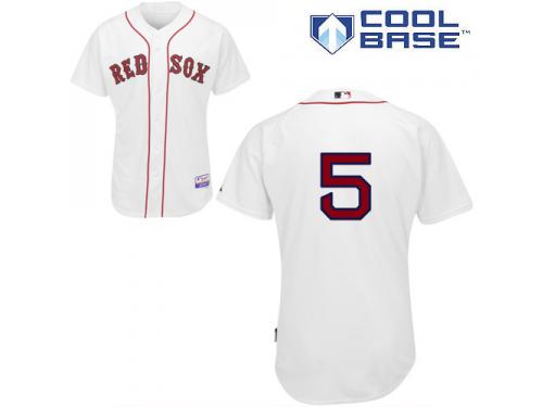 White Allen Craig Men #5 Majestic MLB Boston Red Sox Cool Base Home Jersey