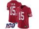 #15 Limited Trent Taylor Red Football Home Men's Jersey San Francisco 49ers Vapor Untouchable 100th Season