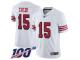 #15 Limited Trent Taylor White Football Men's Jersey San Francisco 49ers Rush Vapor Untouchable 100th Season