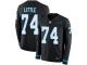 #74 Limited Greg Little Black Football Men's Jersey Carolina Panthers Therma Long Sleeve