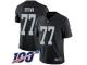 #77 Limited Trent Brown Black Football Home Men's Jersey Oakland Raiders Vapor Untouchable 100th Season