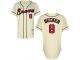 Cream Throwback Bob Uecker Men #8 Mitchell And Ness MLB Atlanta Braves Jersey