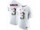 Men Alabama Crimson Tide #3 Vinnie Sunseri White With Portrait Print College Football Jersey