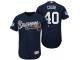 Men Atlanta Braves Bartolo Colon #40 Navy 2017 Spring Training Flex Base Jersey